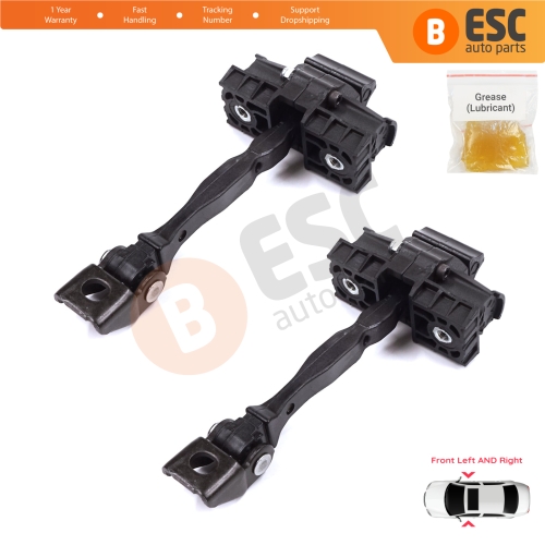 2 Pieces Front Door Stop Check Assy Limiter Strap for Seat Toledo MK4 KG Skoda Rapid 2012-2019 5JA837249E