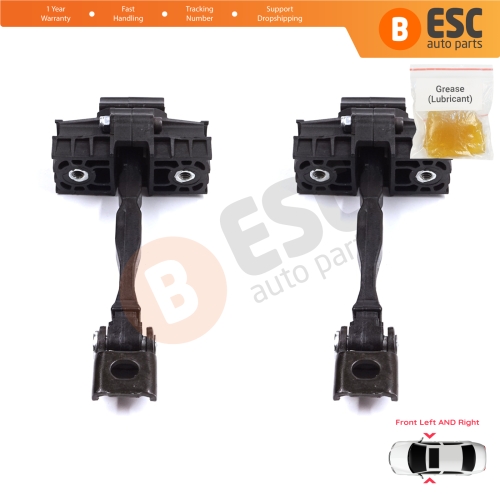 2 Pieces Front Door Stop Check Assy Limiter Strap for Seat Toledo MK4 KG Skoda Rapid 2012-2019 5JA837249E