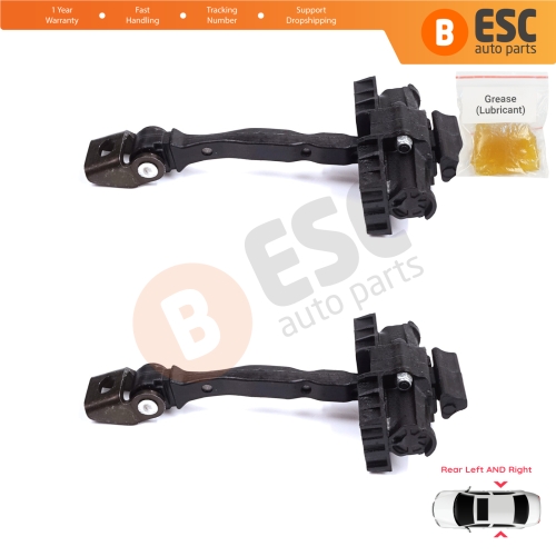 2 Pieces Rear Door Stop Check Assy Limiter Strap for Seat Toledo MK4 KG Skoda Rapid 2012-2019 5JA839249E