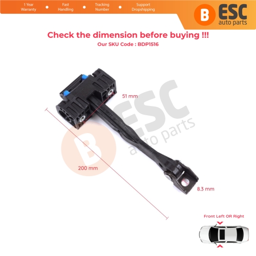 2 Pieces Front Door Stop Check Assy Limiter Strap for Seat Leon MK3 5F ST 5F1 5F8 2012-2020 5F4837203A
