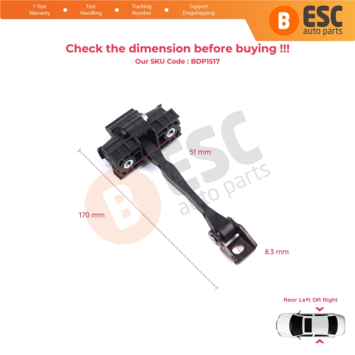 2 Pieces Rear Door Stop Check Assy Limiter Strap for Seat Leon MK3 5F ST 5F1 5F8 2012-2020 5F4839203A