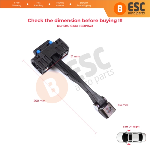 2 Pieces Front Door Stop Check Assy Limiter Strap for Seat Leon MK3 III SC 5F5 2013-2018 3-Door HB Coupe 5F3837203A