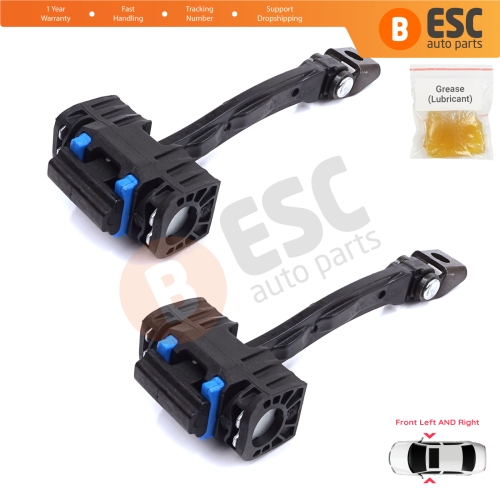 2 Pieces Front Door Stop Check Assy Limiter Strap for Seat Alhambra VW Sharan MK2 II 7N 2010-2023 7N0837249