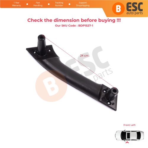 Front Left Inner Door Handle Grip Black for Renault Master MK3 Nissan NV400 Interstar Vauxhall Opel Movano B 8200730608