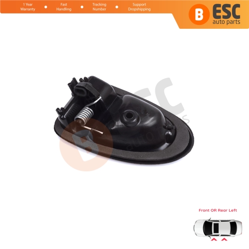 Inner Door Handle Left Black Rod Type for Renault Clio 2 Scenic Megane 1 Trafic Master 2 Mascott Logan 1 Movano Vivaro A Interstar Primastar 1 Daily 7700434716 