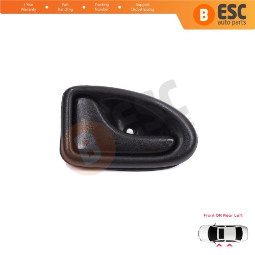 Inner Door Handle Left Black Rod Type for Renault Clio 2 Scenic Megane 1 Trafic Master 2 Mascott Logan 1 Movano Vivaro A Interstar Primastar 1 Daily 7700434716 