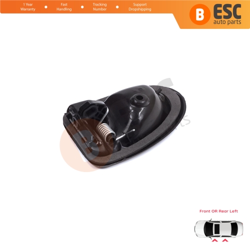 Inner Door Handle Left Black Rod Type for Renault Clio 2 Scenic Megane 1 Trafic Master 2 Mascott Logan 1 Movano Vivaro A Interstar Primastar 1 Daily 7700434716 