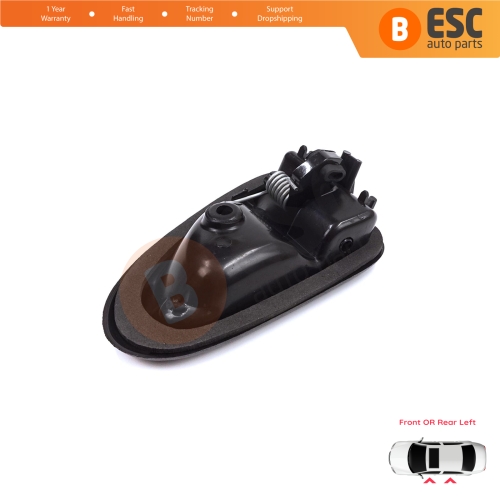 Inner Door Handle Left Black Rod Type for Renault Clio 2 Scenic Megane 1 Trafic Master 2 Mascott Logan 1 Movano Vivaro A Interstar Primastar 1 Daily 7700434716 