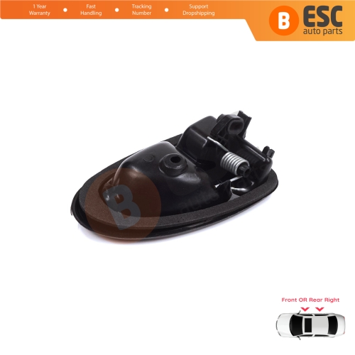 Inner Door Handle Right Black Rod Type for Renault Clio 2 Scenic Megane 1 Trafic Master 2 Mascott Logan 1 Movano Vivaro A Interstar Primastar 1 Daily 7700434717