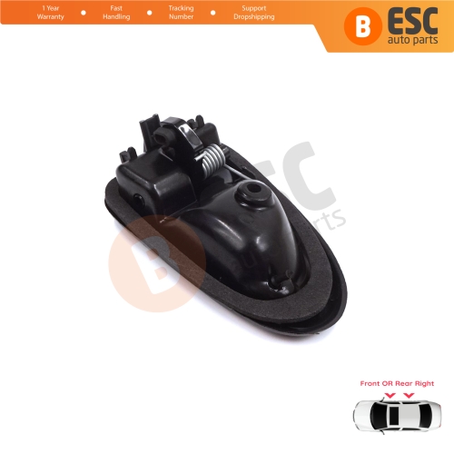 Inner Door Handle Right Black Rod Type for Renault Clio 2 Scenic Megane 1 Trafic Master 2 Mascott Logan 1 Movano Vivaro A Interstar Primastar 1 Daily 7700434717