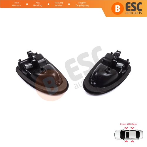 Inner Door Handle Right Left Black Rod Type for Renault Clio 2 Scenic Megane 1 Trafic Master 2 Mascott Logan 1 Movano Vivaro A Interstar Primastar 1 Daily 7700434716 7700434717