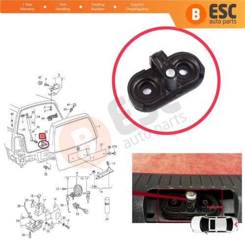 Rear Bonnet Lock Striker for VW Golf Polo MK4 5 Passat B5 Bora Tiguan Touran MK1 Beetle Scirocco Up! Ibiza MK3 Altea Mii Yeti 5L 1T0827517A 