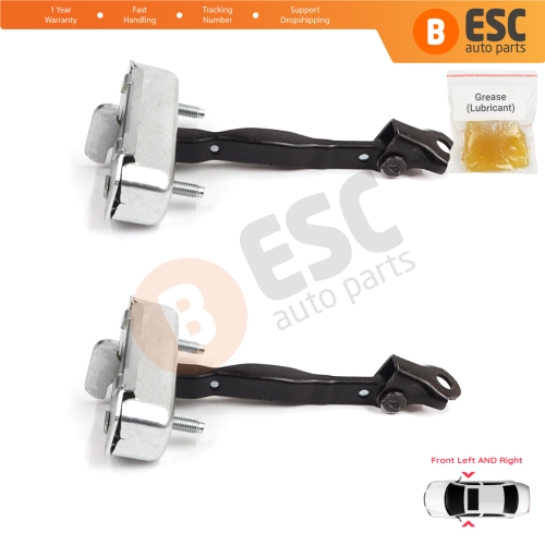 2 Pieces Front Door Stop Check Assy Limiter Strap for Toyota Corolla E120 2000-2007 Verso MK1 2001-2004 68610-12170