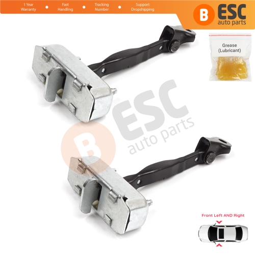 2 Pieces Front Door Stop Check Assy Limiter Strap for Toyota Corolla E120 2000-2007 Verso MK1 2001-2004 68610-12170