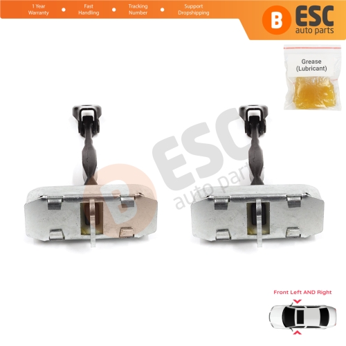 2 Pieces Front Door Stop Check Assy Limiter Strap for Toyota Corolla E120 2000-2007 Verso MK1 2001-2004 68610-12170