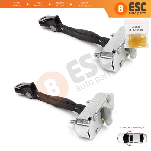 2 Pieces Front Door Stop Check Assy Limiter Strap for Toyota Corolla E120 2000-2007 Verso MK1 2001-2004 68610-12170