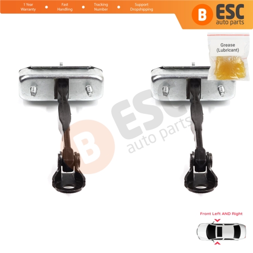 2 Pieces Front Door Stop Check Assy Limiter Strap for Toyota Corolla E120 2000-2007 Verso MK1 2001-2004 68610-12170