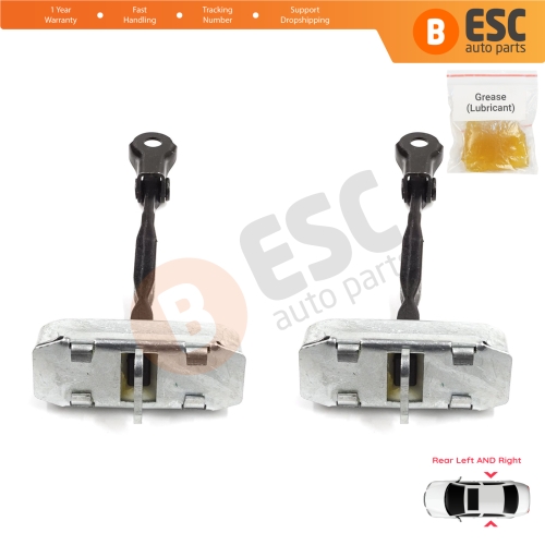 2 Pieces Rear Door Stop Check Assy Limiter Strap for Toyota Corolla E120 2000-2007 Verso MK1 2001-2004 Wish AE10 2003–2009 6863012090