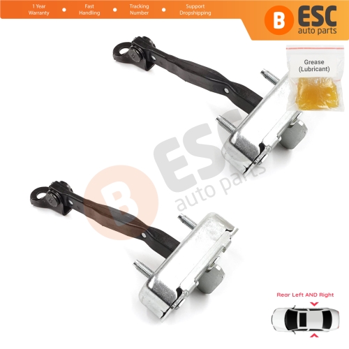 2 Pieces Rear Door Stop Check Assy Limiter Strap for Toyota Corolla E120 2000-2007 Verso MK1 2001-2004 Wish AE10 2003–2009 6863012090