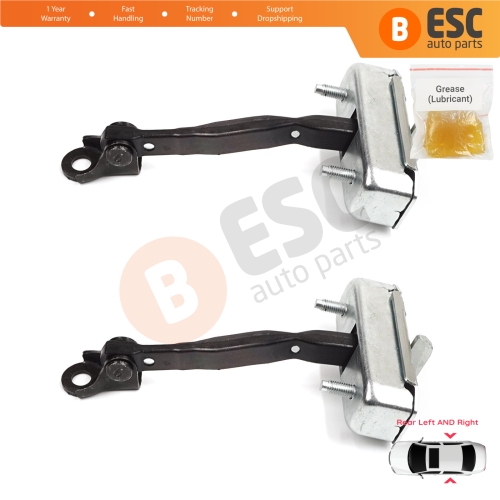2 Pieces Rear Door Stop Check Assy Limiter Strap for Toyota Corolla E120 2000-2007 Verso MK1 2001-2004 Wish AE10 2003–2009 6863012090