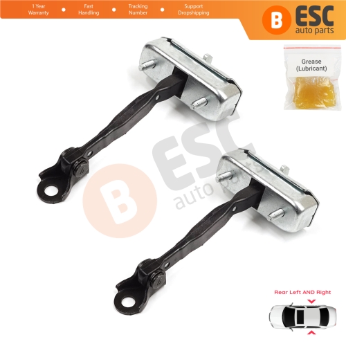 2 Pieces Rear Door Stop Check Assy Limiter Strap for Toyota Corolla E120 2000-2007 Verso MK1 2001-2004 Wish AE10 2003–2009 6863012090