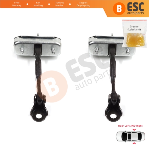 2 Pieces Rear Door Stop Check Assy Limiter Strap for Toyota Corolla E120 2000-2007 Verso MK1 2001-2004 Wish AE10 2003–2009 6863012090