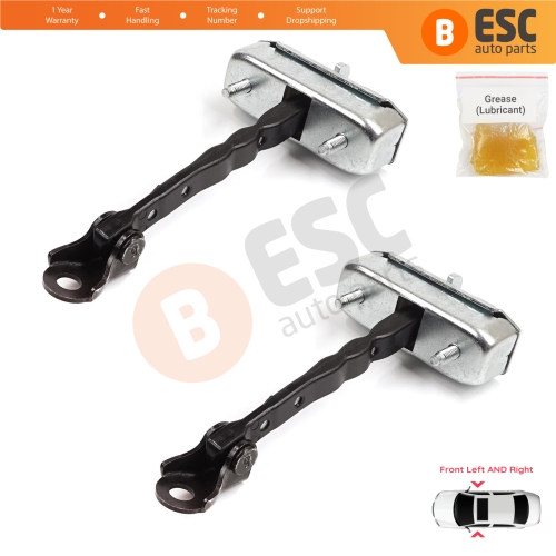 2 Pieces Front Door Stop Check Assy Limiter Strap for Toyota Corolla MK10 E15 2006-2013 6861002130