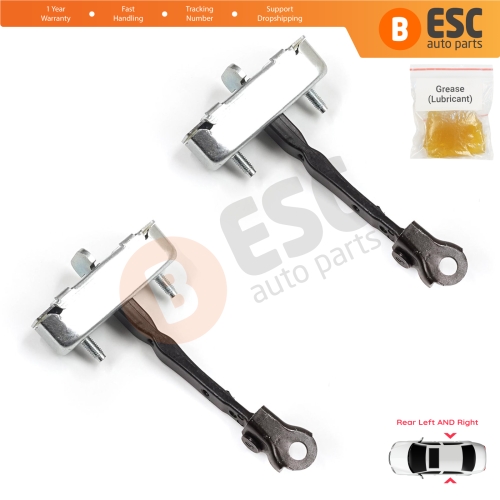 2 Pieces Rear Door Stop Check Assy Limiter Strap for Toyota Corolla MK10 E15 2006-2013 6863002130