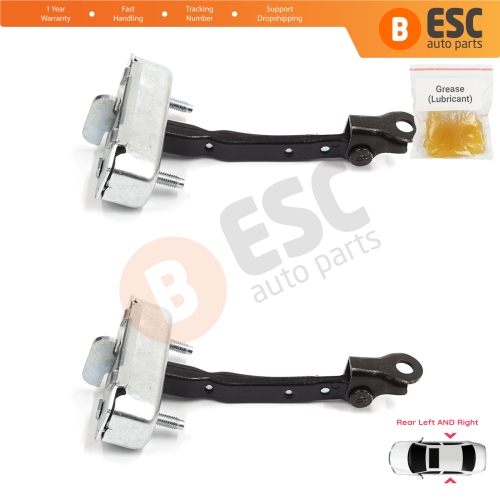 2 Pieces Rear Door Stop Check Assy Limiter Strap for Toyota Corolla MK10 E15 2006-2013 6863002130