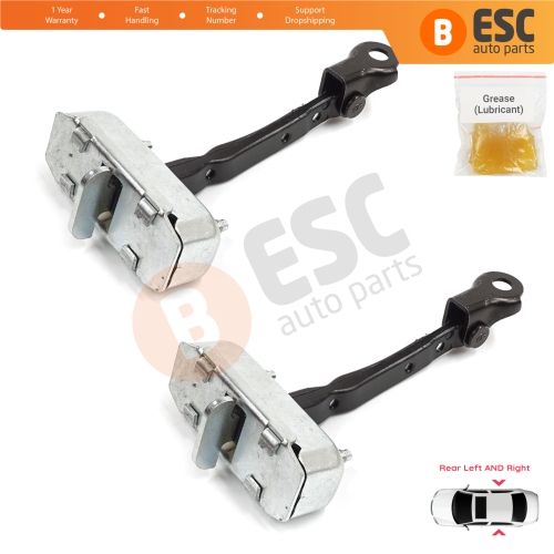 2 Pieces Rear Door Stop Check Assy Limiter Strap for Toyota Corolla MK10 E15 2006-2013 6863002130