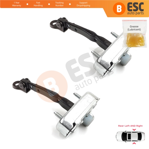 2 Pieces Rear Door Stop Check Assy Limiter Strap for Toyota Corolla MK10 E15 2006-2013 6863002130
