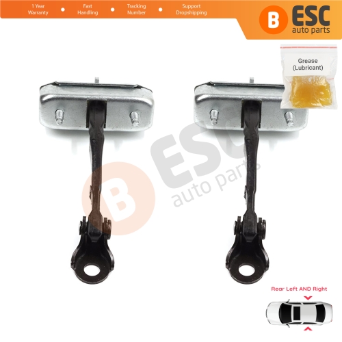 2 Pieces Rear Door Stop Check Assy Limiter Strap for Toyota Corolla MK10 E15 2006-2013 6863002130