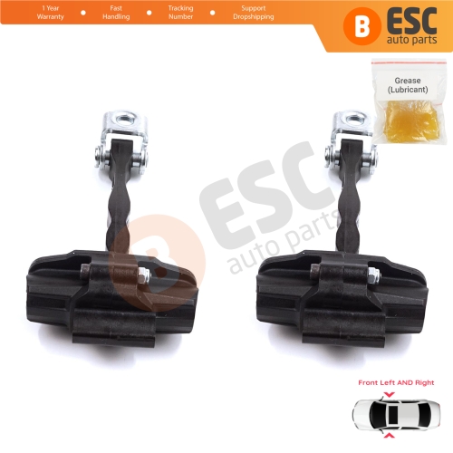 2 Pieces Front Door Stop Check Assy Limiter Strap for Fiat 500 E 332 Electric 52192408