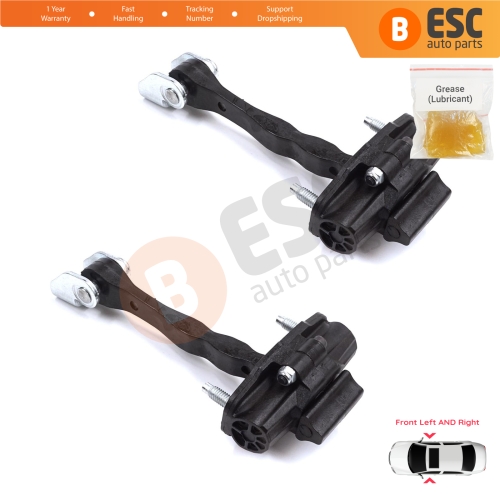 2 Pieces Front Door Stop Check Assy Limiter Strap for Fiat 500 E 332 Electric 52192408