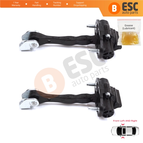 2 Pieces Front Door Stop Check Assy Limiter Strap for Fiat 500 E 332 Electric 52192408