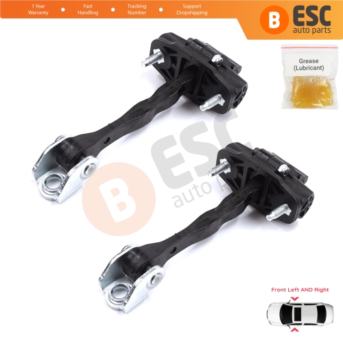 2 Pieces Front Door Stop Check Assy Limiter Strap for Fiat 500 E 332 Electric 52192408