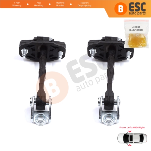 2 Pieces Front Door Stop Check Assy Limiter Strap for Fiat 500 E 332 Electric 52192408