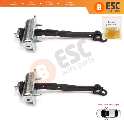 2 Pieces Front Door Stop Check Assy Limiter Strap for Renault Kangoo MK3 XFK FFK KFK 2021-On 804309303R