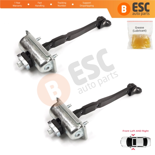 2 Pieces Front Door Stop Check Assy Limiter Strap for Renault Kangoo MK3 XFK FFK KFK 2021-On 804309303R