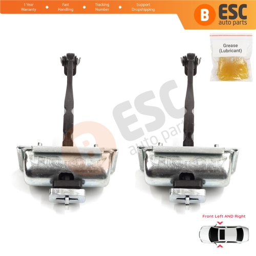 2 Pieces Front Door Stop Check Assy Limiter Strap for Renault Kangoo MK3 XFK FFK KFK 2021-On 804309303R