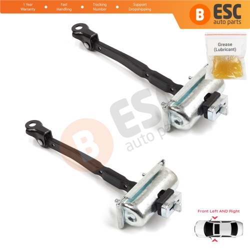 2 Pieces Front Door Stop Check Assy Limiter Strap for Renault Kangoo MK3 XFK FFK KFK 2021-On 804309303R