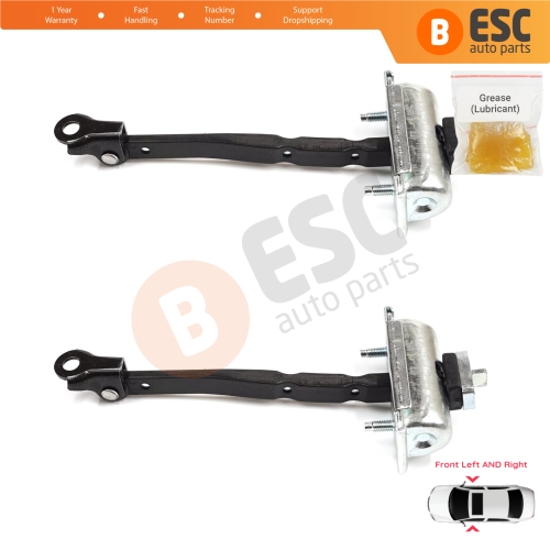2 Pieces Front Door Stop Check Assy Limiter Strap for Renault Kangoo MK3 XFK FFK KFK 2021-On 804309303R