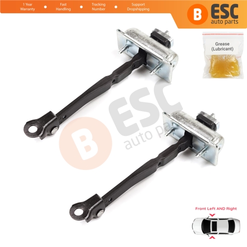 2 Pieces Front Door Stop Check Assy Limiter Strap for Renault Kangoo MK3 XFK FFK KFK 2021-On 804309303R