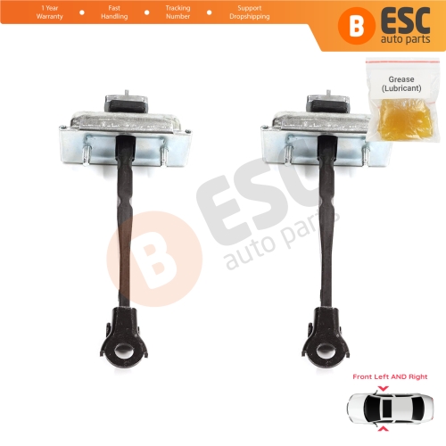 2 Pieces Front Door Stop Check Assy Limiter Strap for Renault Kangoo MK3 XFK FFK KFK 2021-On 804309303R
