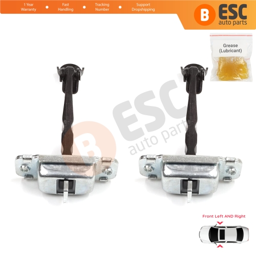 2 Pieces Front Door Stop Check Assy Limiter Strap for Hyundai Accent MK4 RB RC 2011-2018 4/5 Door 79380-0U000