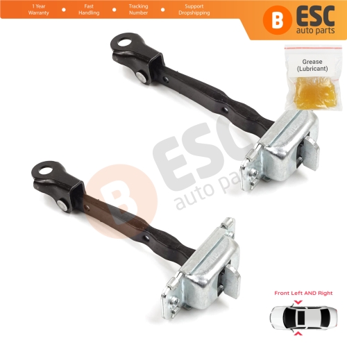 2 Pieces Front Door Stop Check Assy Limiter Strap for Hyundai Accent MK4 RB RC 2011-2018 4/5 Door 79380-0U000