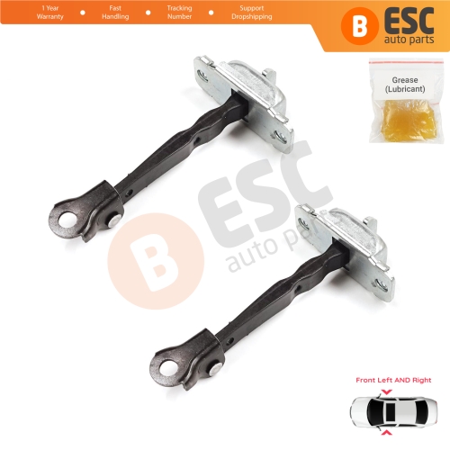 2 Pieces Front Door Stop Check Assy Limiter Strap for Hyundai Accent MK4 RB RC 2011-2018 4/5 Door 79380-0U000