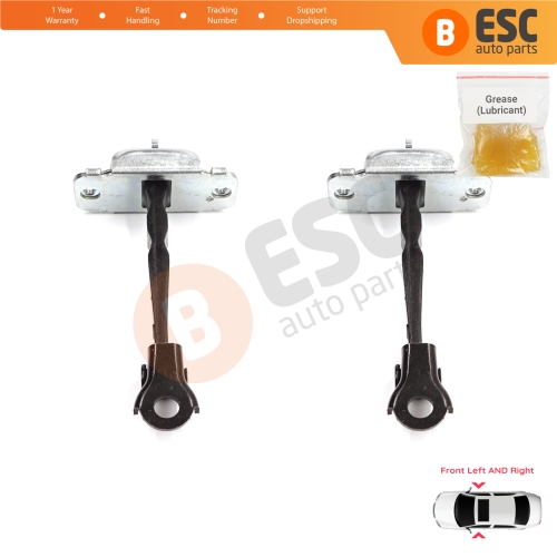 2 Pieces Front Door Stop Check Assy Limiter Strap for Hyundai Accent MK4 RB RC 2011-2018 4/5 Door 79380-0U000