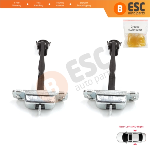 2 Pieces Rear Door Stop Check Assy Limiter Strap for Hyundai Accent MK4 RB RC 2011-2018 4/5 Door 79480-0U000