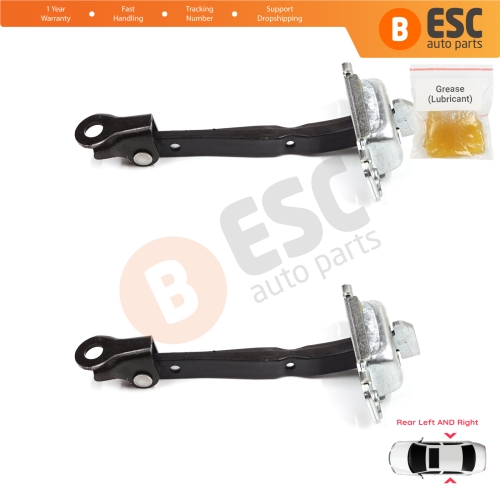 2 Pieces Rear Door Stop Check Assy Limiter Strap for Hyundai Accent MK4 RB RC 2011-2018 4/5 Door 79480-0U000